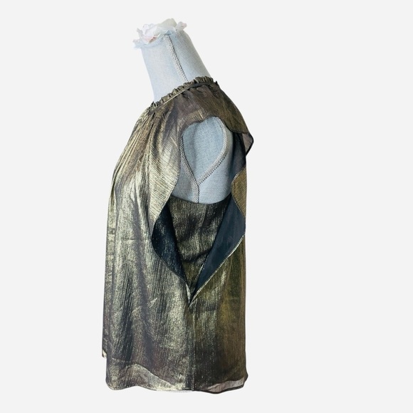 Ann Taylor LOFT Shimmer
Flutter Sleeve Shell Top M - Picture 4 of 14